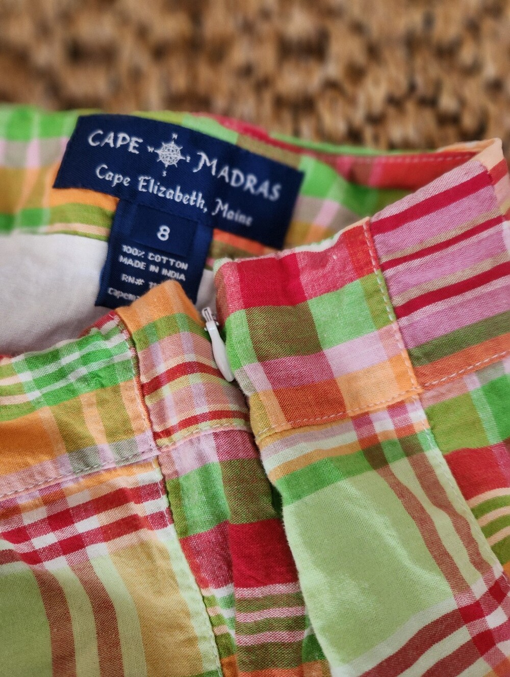 Cape Madras Patchwork Skirt CAPE ELIZABETH, MAINE $115 - Picture 9 of 9